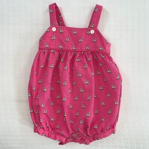 Ralph Lauren Pink Sailboat Romper 6 months Nautical Preppy Breezy Summer Sweet